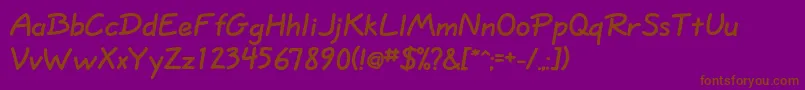 Eskizoneboldc Font – Brown Fonts on Purple Background