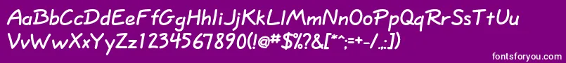 Eskizoneboldc Font – White Fonts on Purple Background