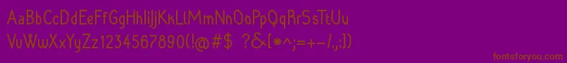 Raradolorbold Font – Brown Fonts on Purple Background