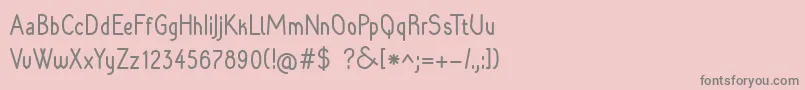 Raradolorbold Font – Gray Fonts on Pink Background