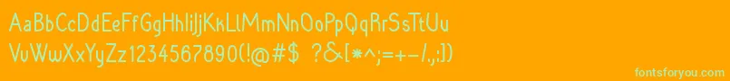 Raradolorbold Font – Green Fonts on Orange Background