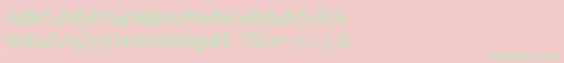Raradolorbold Font – Green Fonts on Pink Background
