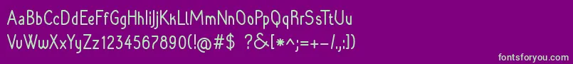 Raradolorbold Font – Green Fonts on Purple Background