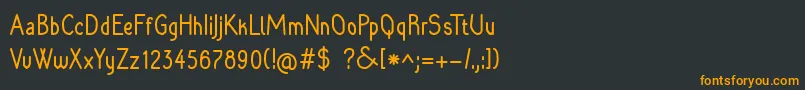 Raradolorbold Font – Orange Fonts on Black Background