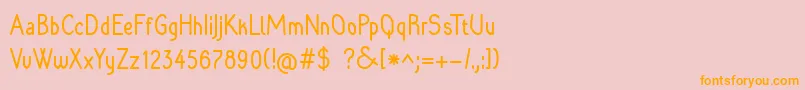 Raradolorbold Font – Orange Fonts on Pink Background