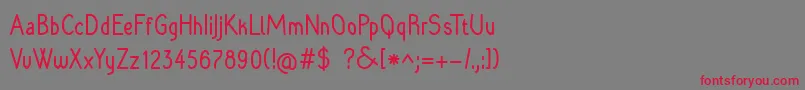 Raradolorbold Font – Red Fonts on Gray Background