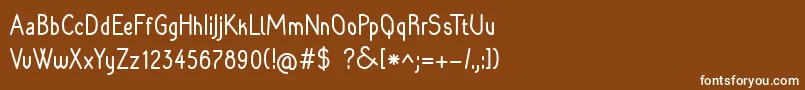 フォントRaradolorbold – 茶色の背景に白い文字