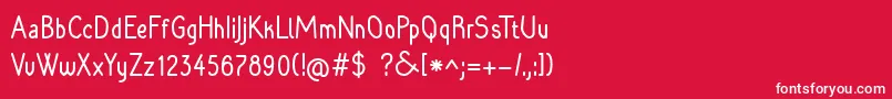 Raradolorbold Font – White Fonts on Red Background