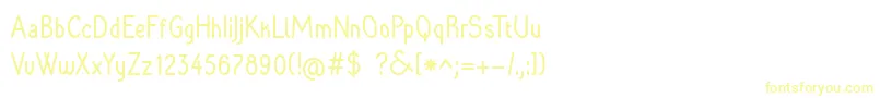 Raradolorbold Font – Yellow Fonts on White Background