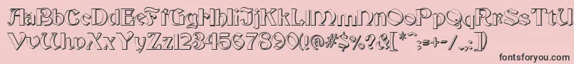 FzJazzy193D Font – Black Fonts on Pink Background