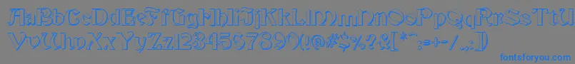 FzJazzy193D Font – Blue Fonts on Gray Background