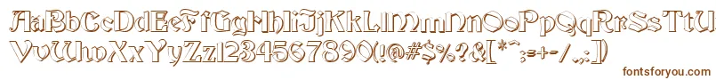 FzJazzy193D Font – Brown Fonts on White Background