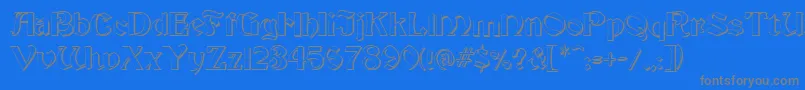 FzJazzy193D Font – Gray Fonts on Blue Background