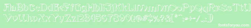 FzJazzy193D Font – White Fonts on Green Background