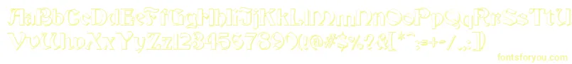 FzJazzy193D Font – Yellow Fonts on White Background