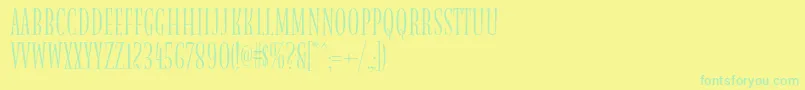 Police Magnoliamvbstd – polices vertes sur fond jaune