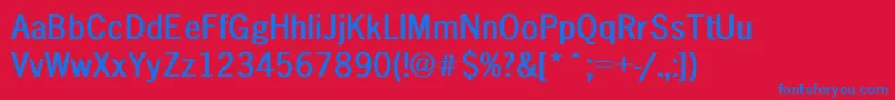 IcenGothicBold Font – Blue Fonts on Red Background