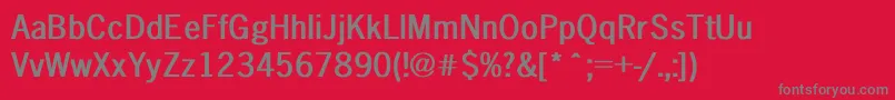 IcenGothicBold Font – Gray Fonts on Red Background