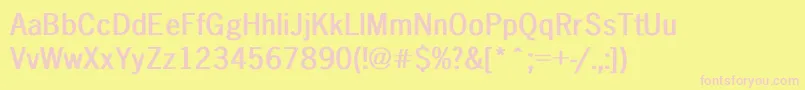 Weitere Informationen zur IcenGothicBold-Schriftart IcenGothicBold-Schriftart – Rosa Schriften auf gelbem Hintergrund