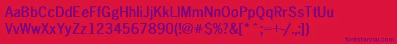 IcenGothicBold Font – Purple Fonts on Red Background