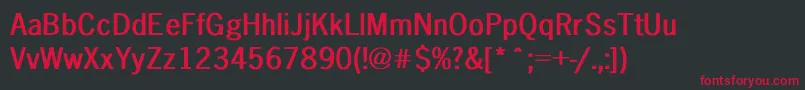 IcenGothicBold Font – Red Fonts on Black Background