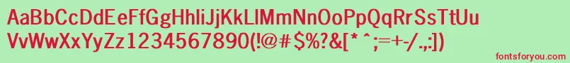 IcenGothicBold Font – Red Fonts on Green Background