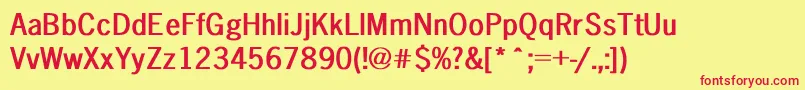 IcenGothicBold Font – Red Fonts on Yellow Background