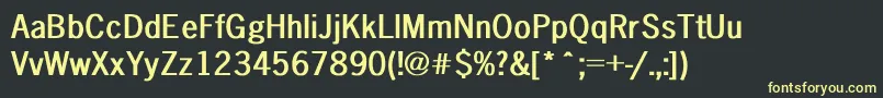 IcenGothicBold Font – Yellow Fonts on Black Background