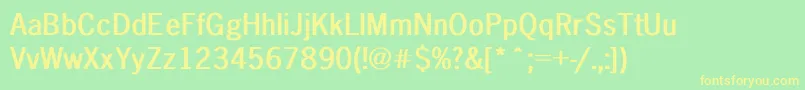 IcenGothicBold Font – Yellow Fonts on Green Background