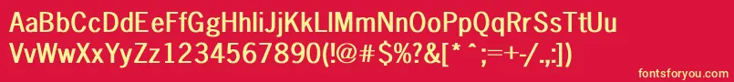 IcenGothicBold Font – Yellow Fonts on Red Background