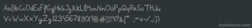 フォントDaveulmfont – 黒い背景に灰色の文字