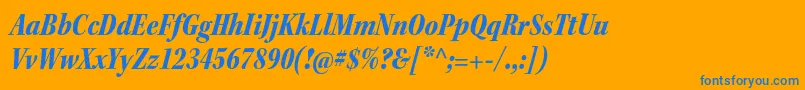 KeplerstdBlackcnitsubh Font – Blue Fonts on Orange Background