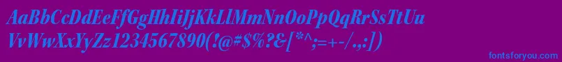 KeplerstdBlackcnitsubh Font – Blue Fonts on Purple Background