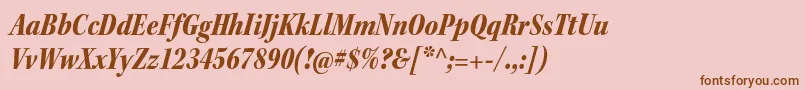 KeplerstdBlackcnitsubh Font – Brown Fonts on Pink Background