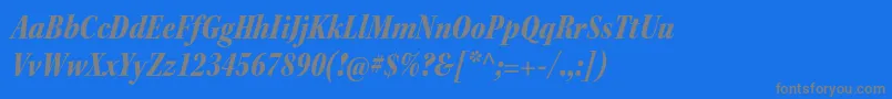 KeplerstdBlackcnitsubh Font – Gray Fonts on Blue Background