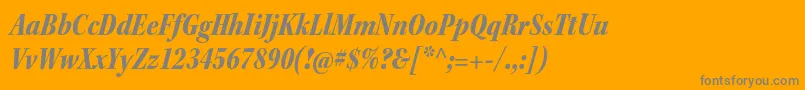 KeplerstdBlackcnitsubh Font – Gray Fonts on Orange Background