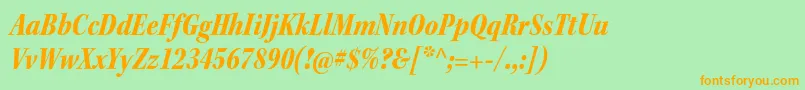 KeplerstdBlackcnitsubh Font – Orange Fonts on Green Background