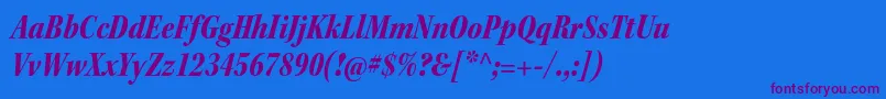 KeplerstdBlackcnitsubh Font – Purple Fonts on Blue Background