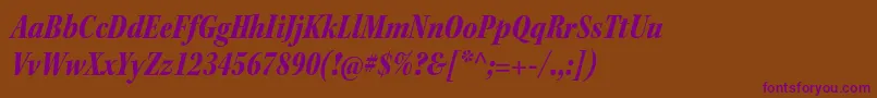 KeplerstdBlackcnitsubh Font – Purple Fonts on Brown Background