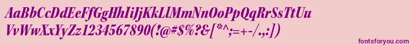 KeplerstdBlackcnitsubh Font – Purple Fonts on Pink Background