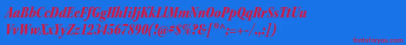 KeplerstdBlackcnitsubh Font – Red Fonts on Blue Background