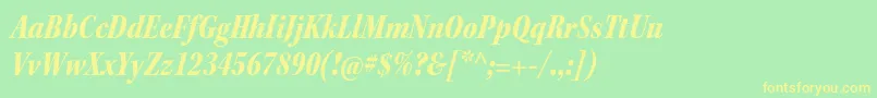 KeplerstdBlackcnitsubh Font – Yellow Fonts on Green Background