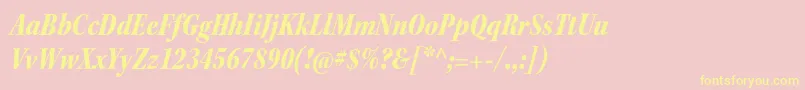 KeplerstdBlackcnitsubh Font – Yellow Fonts on Pink Background