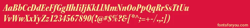 KeplerstdBlackcnitsubh Font – Yellow Fonts on Red Background