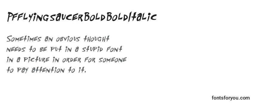 PfflyingsaucerBoldBoldItalic-fontti