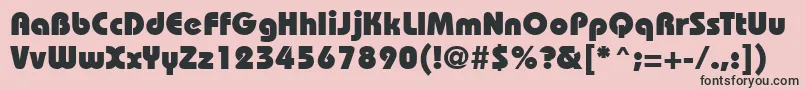 BordeauxblackRegular Font – Black Fonts on Pink Background