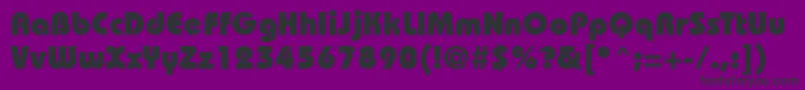 フォントBordeauxblackRegular – 紫の背景に黒い文字
