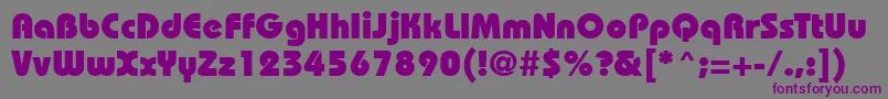 BordeauxblackRegular Font – Purple Fonts on Gray Background