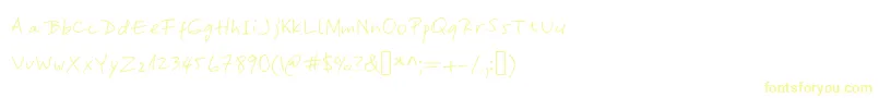 YasnasHand Font – Yellow Fonts