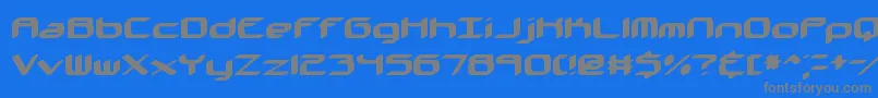 フォントKinkaid – 青い背景に灰色の文字